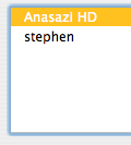 Select volume dialogue